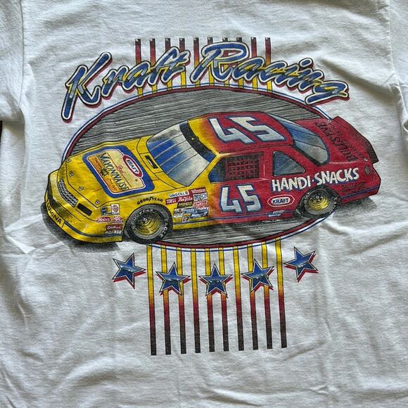 Vintage NASCAR Kraft Racing T-Shirt Hanes Made In USA Size Medium - Picture 3 of 7